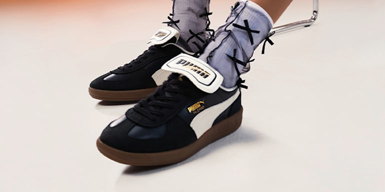 未使用PUMA PALERMO PREMIUM BLACK-PUMA WHITE Puma Palermo Premium in Black and White All Sizes Limited